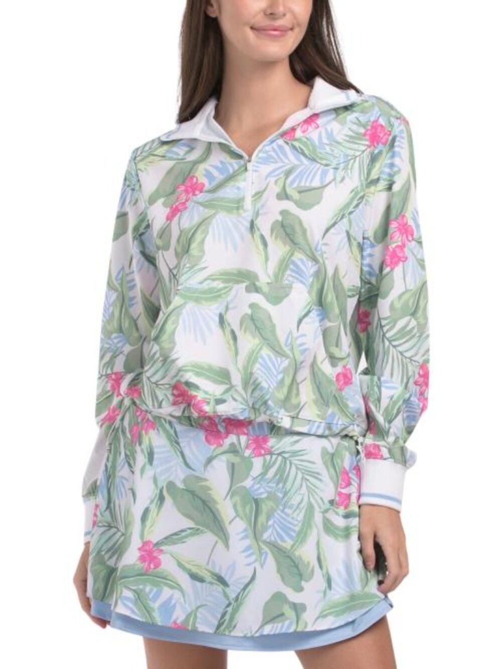 Tommy Bahama Everyday Active Womens Medium Jacket Tropical Pickleball Golf